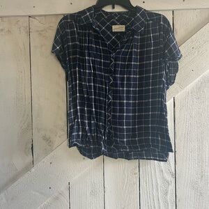 Universal Thread Blue Checkered Button Down Shirt